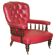 William IV antique Chesterfield armchair in leather with twisted barley structure.