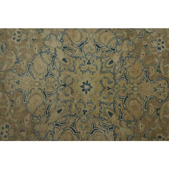 1970s Vintage Persian Handmade Wool Cotton Orange Area Rug 300x403