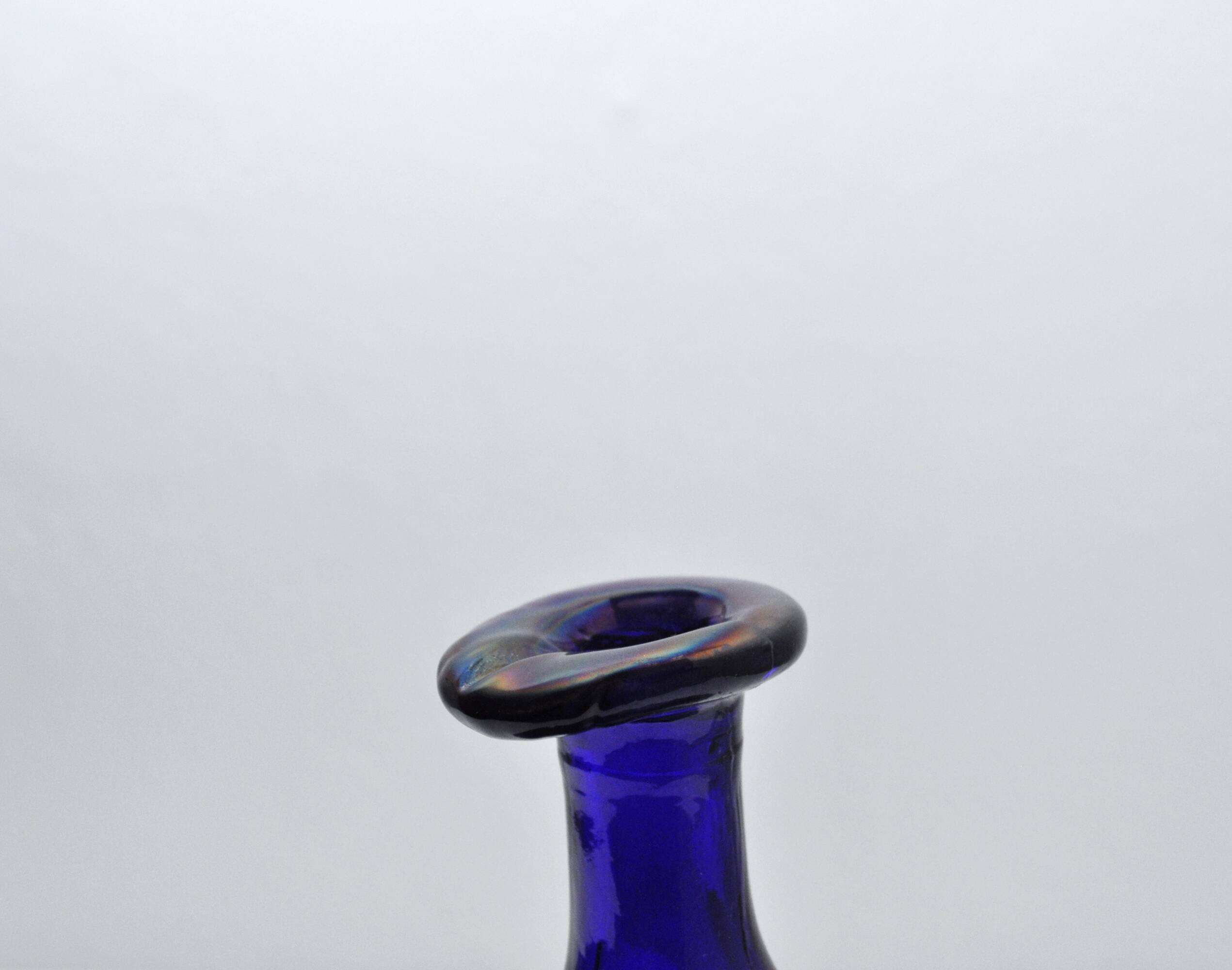 Cobalt Blue Viking Decanter and Cups, Holmegaard Glasværk, 1962