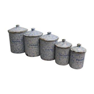 Lot de 5 anciens pots