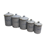Set of 5 old pots