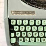 Machine à écrire vert menthe hermes baby made in switzerland