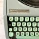 Mint green typewriter hermes baby made in switzerland