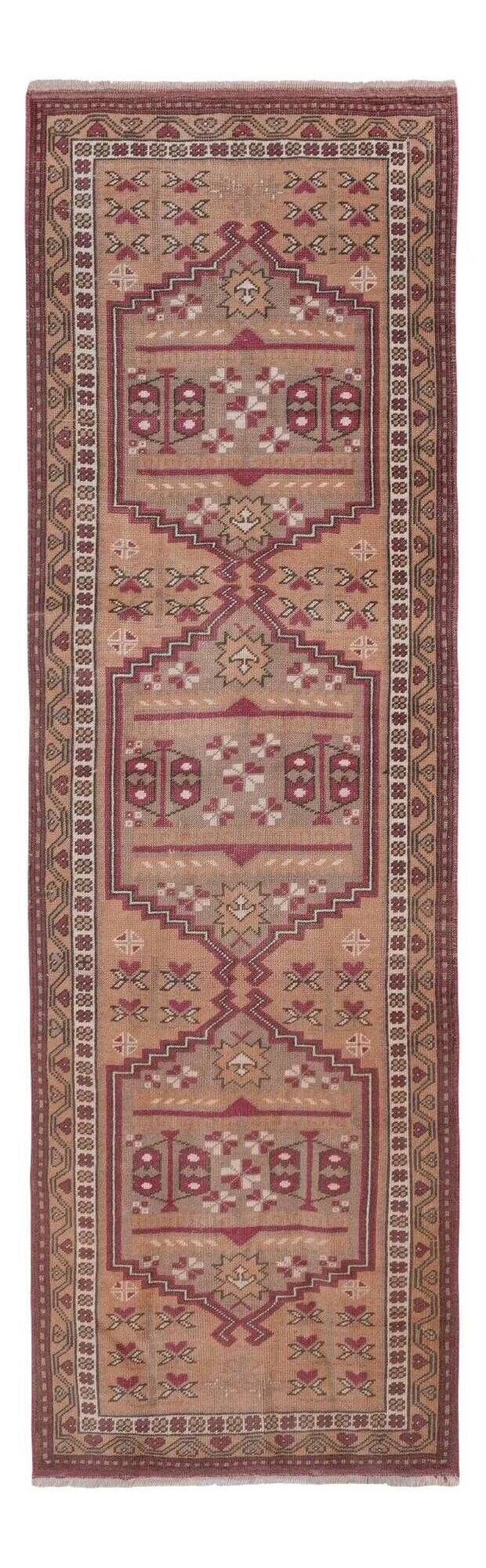 Vintage Turkish hallway rug 71x216 cm