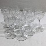 Baccarat – 9 verres à vin blanc En Cristal De Baccarat