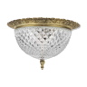 Glass and brass ceiling lamp - 50s