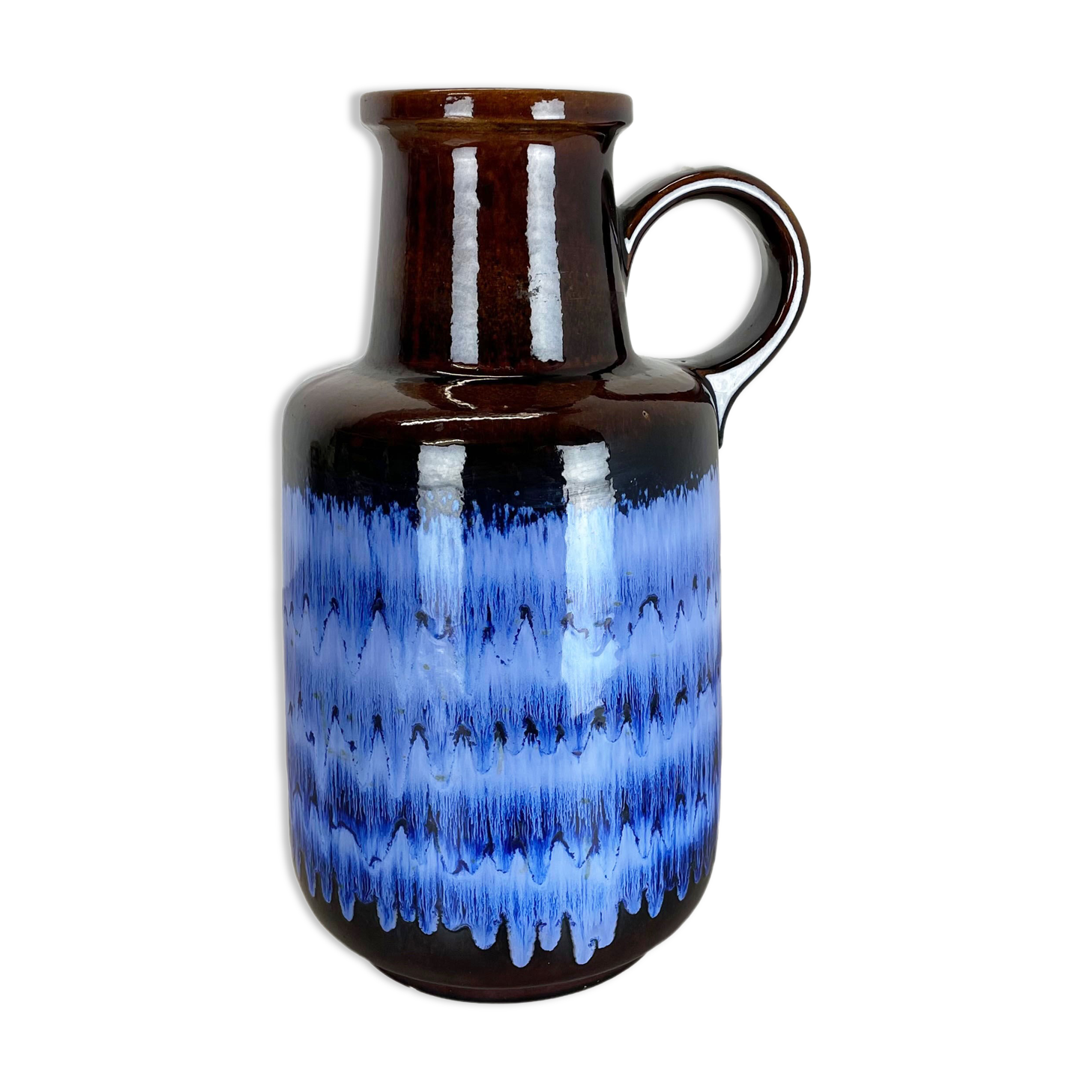 Large Pottery Fat Lava Multi-Color Floor Vase 408-40 Made by Scheurich, 1970s