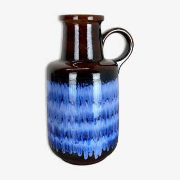 Vase de sol multicolore en poterie Fat Lava 408-40 Fabriqué par Scheurich, années 1970