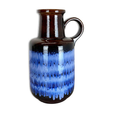 Vase de sol multicolore en poterie Fat Lava 408-40 Fabriqué par Scheurich, années 1970