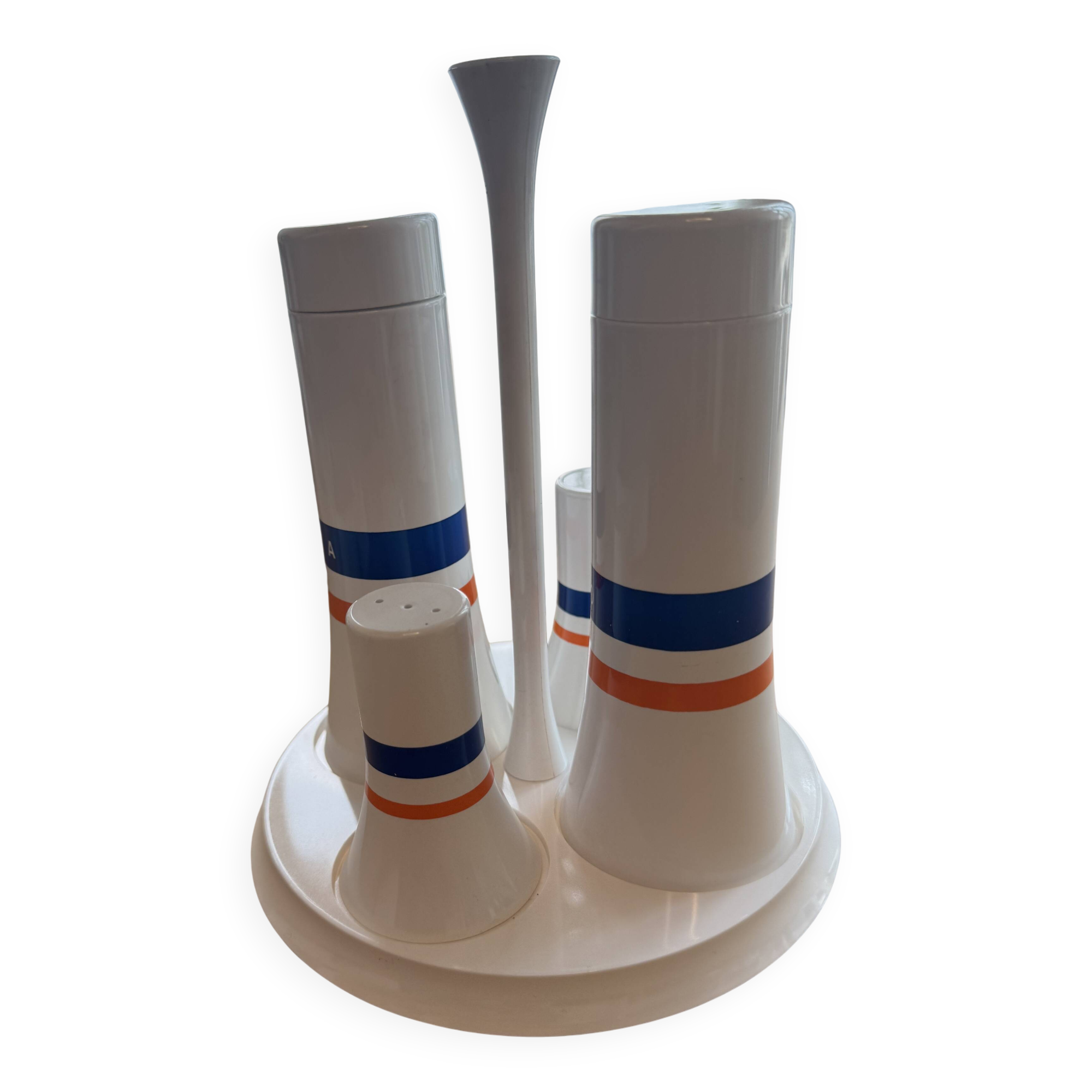 Service à condiments Guzzini “Pagoda”, Italie 1970