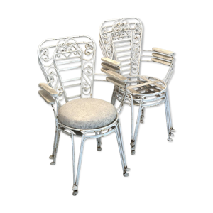 5 chaises de jardin,