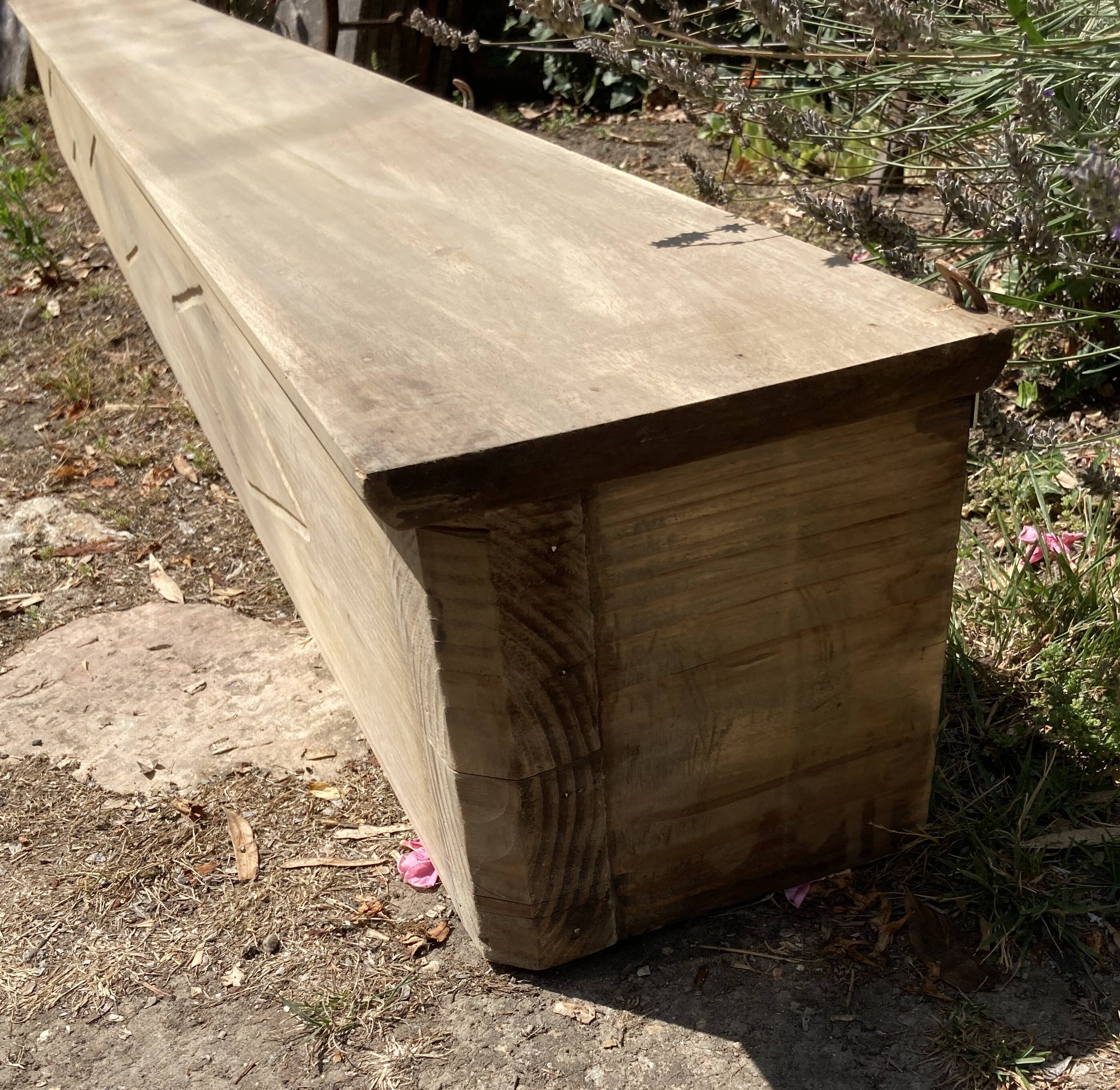 Very large and long shelf - 2m40 - raw wood