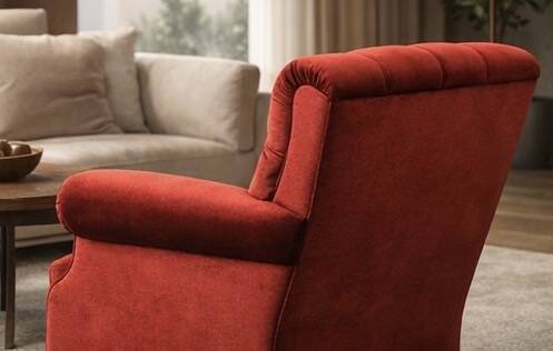 Vintage Pair of Upholstered Armchairs — First Half of the 20th Century