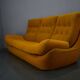 20th century, yellow Atlantis three-seater sofa, 1960s