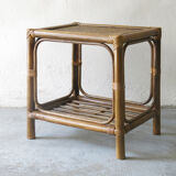 Rattan side table