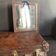 Antique mercury mirror in wood, late 19th century