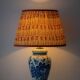 Vintage Table Lamp in Delft Style, Hand-Painted Blue and White, Ram Arnhem, New Shade