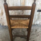 Chaise enfant bebe bois tourné + assise paille tressée vintage #a289