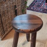 Tripod stool in solid wood