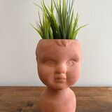 Child face head pot cover