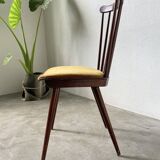 Chaise Baumann « menuet » assise jaune