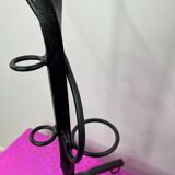 Ashtray on foot in artisinal wrought iron handmade vintage