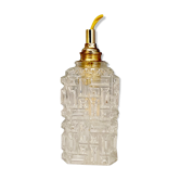 Vintage rectangular glass globe suspension