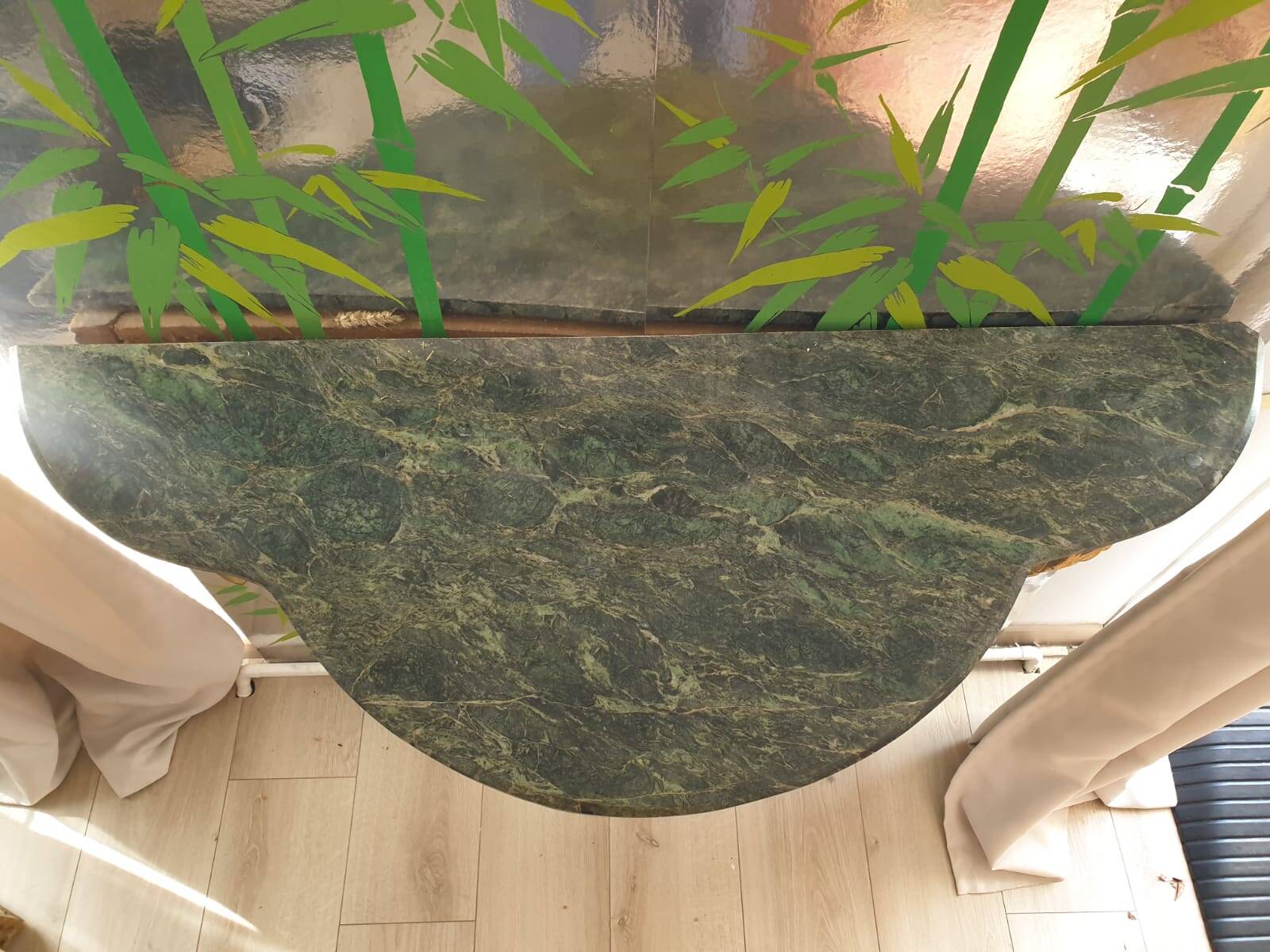 Gilded carved wood wall console – 19th century Rococo style