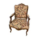 Louis XV style walnut armchair