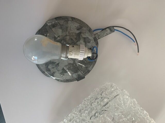 Chisled glass ceiling light