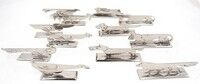 Aristide Colotte, 12 animal-shaped knife rests, Art Deco, excellent condition, case.