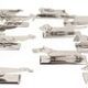 Aristide Colotte, 12 animal-shaped knife rests, Art Deco, excellent condition, case.