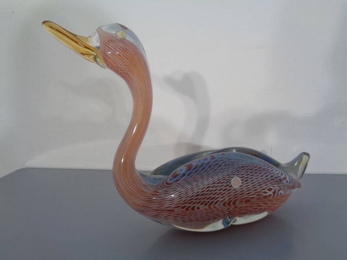 Large Italian Heavy Murano Glass Duck, 1960s