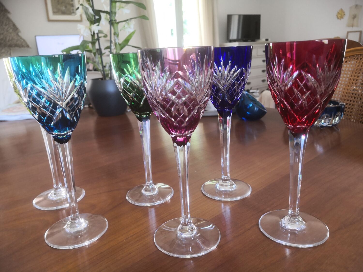 Saint Louis wine glasses, Chantilly model