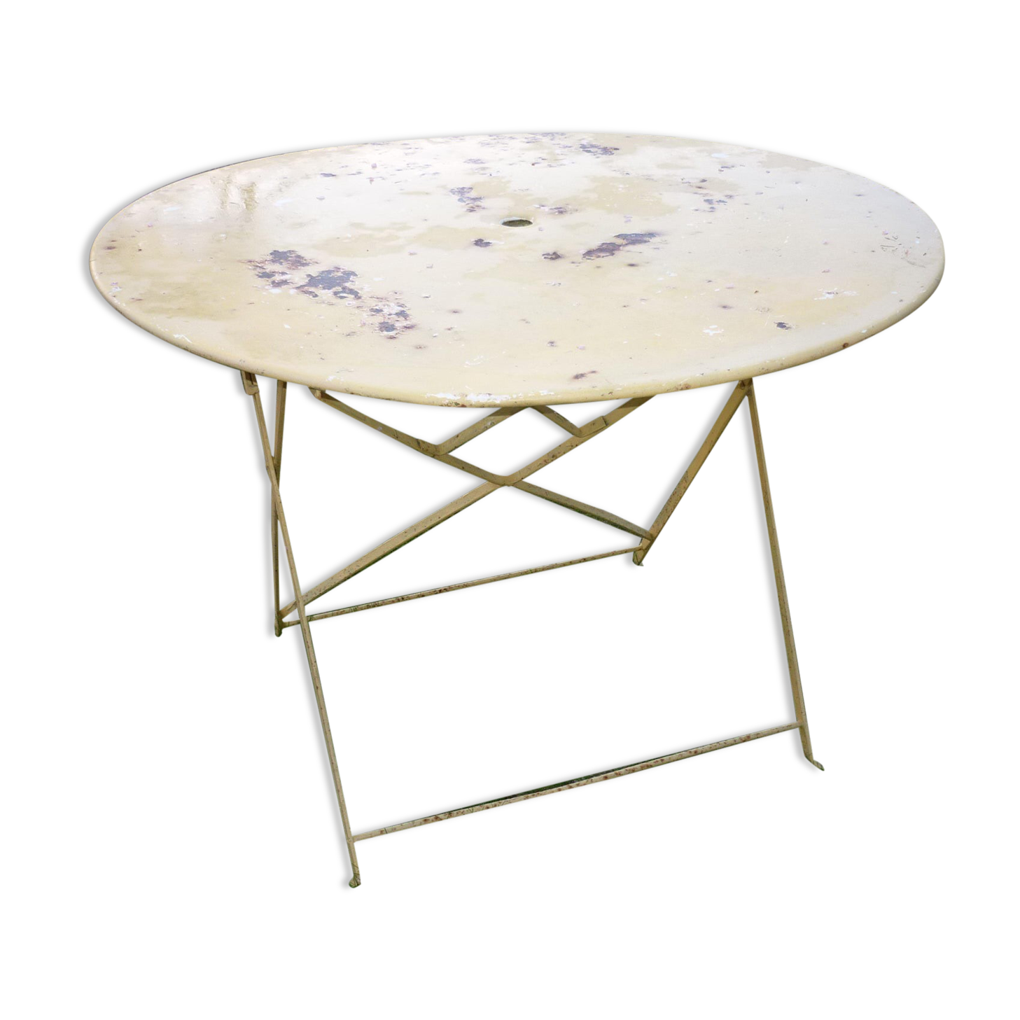 1950 foldable sheet metal garden table