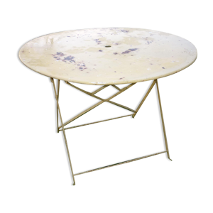 Table de jardin en tôle pliable