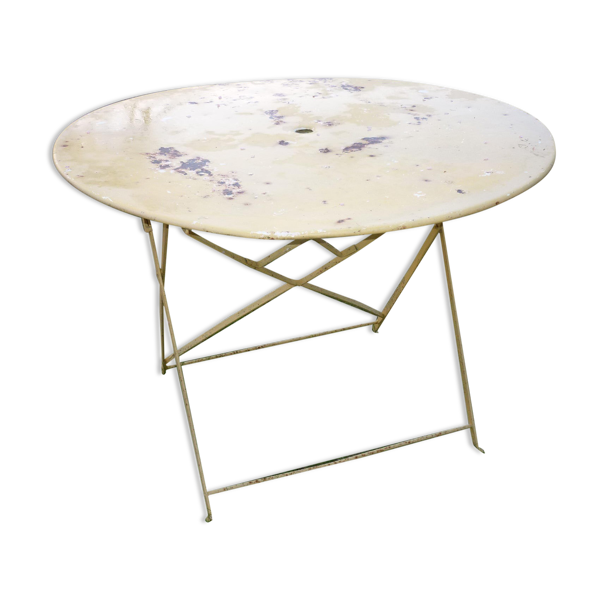 Table de jardin en  tôle pliable 1950