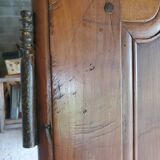 2 doors walnut cabinet façade