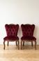 Paire de fauteuils style Baroque en velours rouge