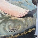 Painting oil on canvas female nude