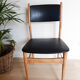 Scandinavian teak chair, brass legs, 50s