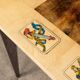 Ensemble de salle à manger italienne des années 20/ table de jeux avec motif de cartes à jouer par Aldo Tura