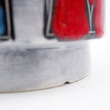 Italian round vase with bottle and floral motifs - 1950s/1960s