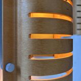 Pair of vintage wall lights, thermoformed wood, Sweden 1980s