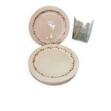 Vintage set of 6 Longwy Betty dessert plates.