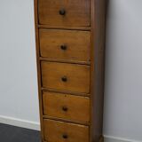 Antique dutch ochre drawer cabinet, early 20th century