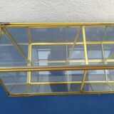 Vintage glass and brass showcase