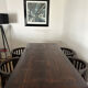 Wenge wood dining table and its 4 chairs.