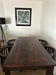 Wenge wood dining table and its 4 chairs.