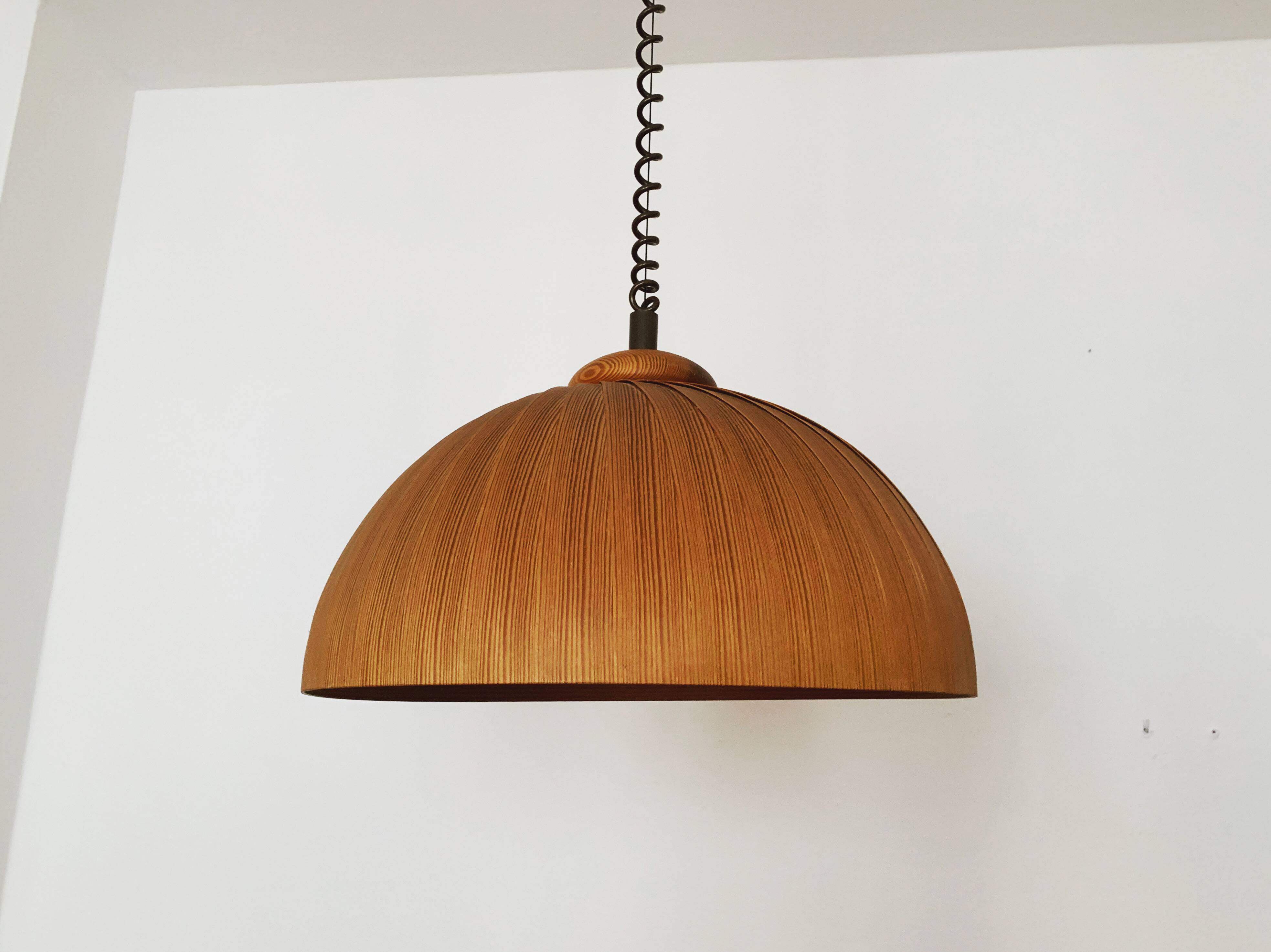 Large Wooden Pendant Lamp